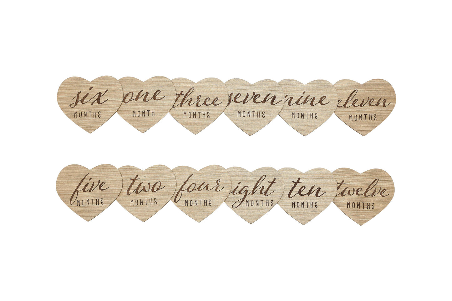 Heart Shaped Milestone Photo Prop Cards baby gift