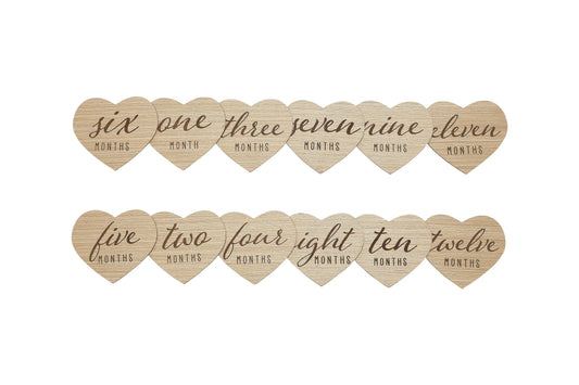 Heart Shaped Milestone Photo Prop Cards baby gift