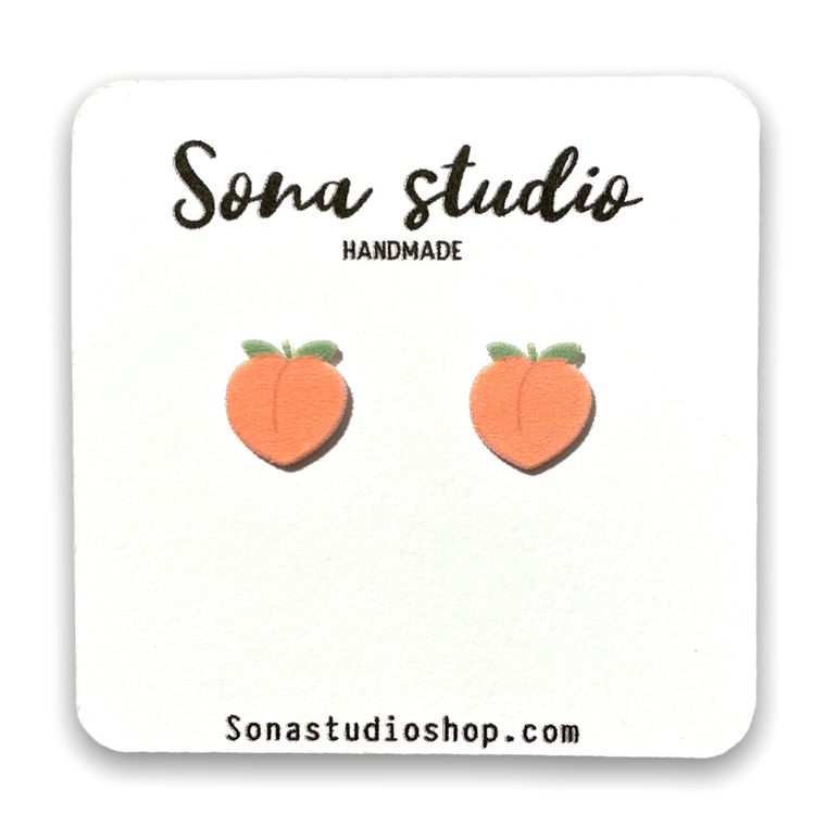 Peach Earrings by Sona Studio - earrings jewelry