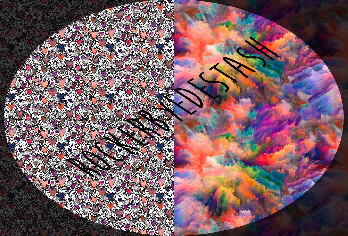 Cotton Lycra - Round FF - all main prints and FH sets are listed here - monstera skulls, powder rainbow, neutral skulls, hearts, rainbows and more! Retail