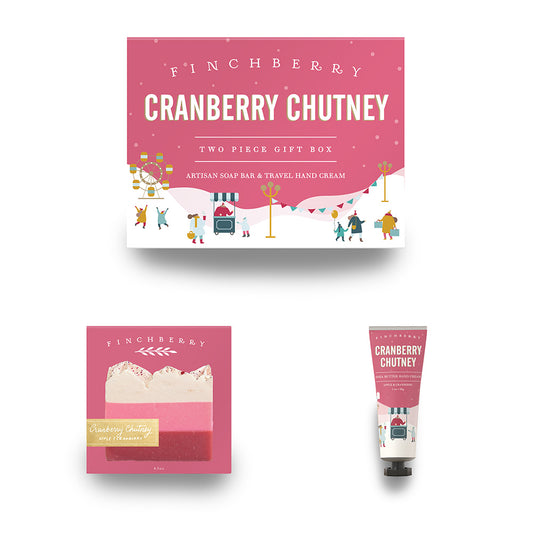 Cranberry Chutney - 2 Piece Holiday Gift Box by FinchBerry Soapery