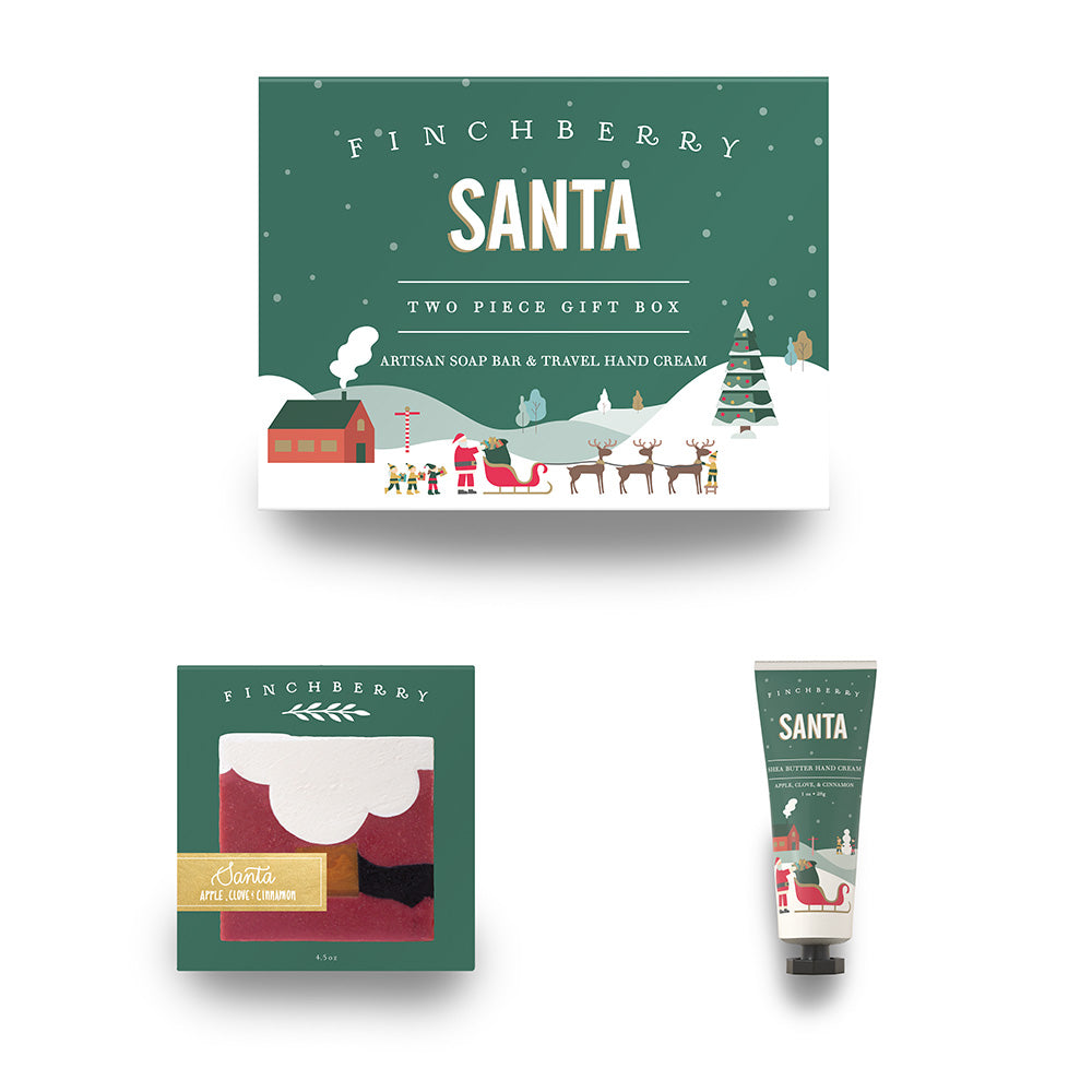 Santa - 2 Piece Holiday Gift Box by FinchBerry Soapery