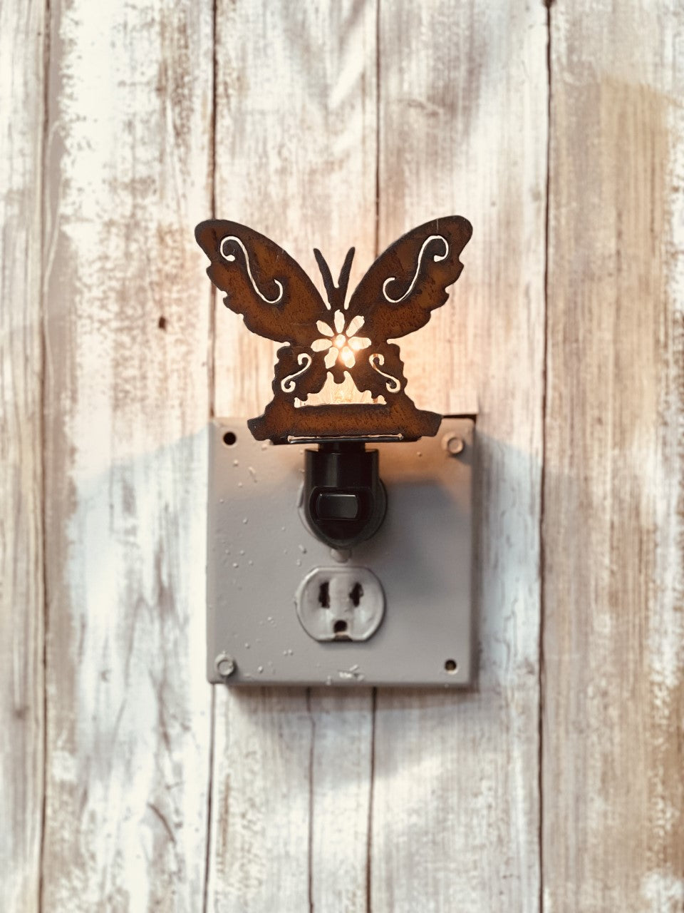 Butterfly GARDEN FRIEND Night Light Image by Universal Ironworks - gift