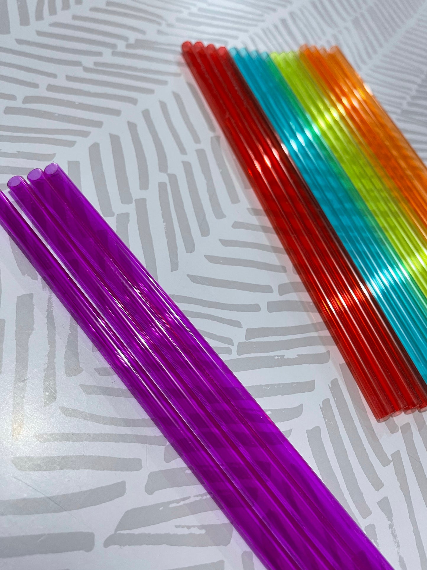 Joie Rainbow Plastic Straws - replacement straws for Roadie Tumblers reusable PET-G & BPA free retail swag