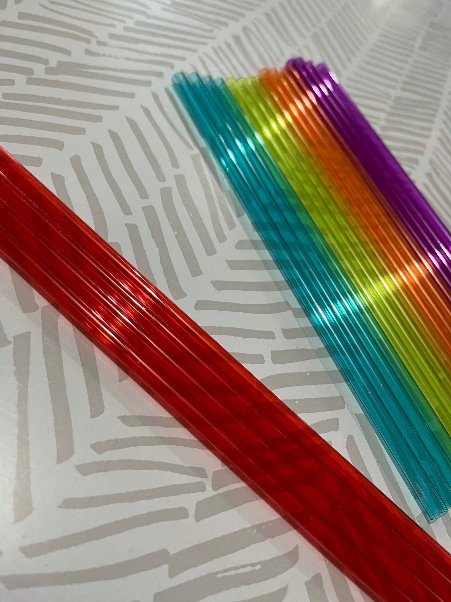 Joie Rainbow Plastic Straws - replacement straws for Roadie Tumblers reusable PET-G & BPA free retail swag