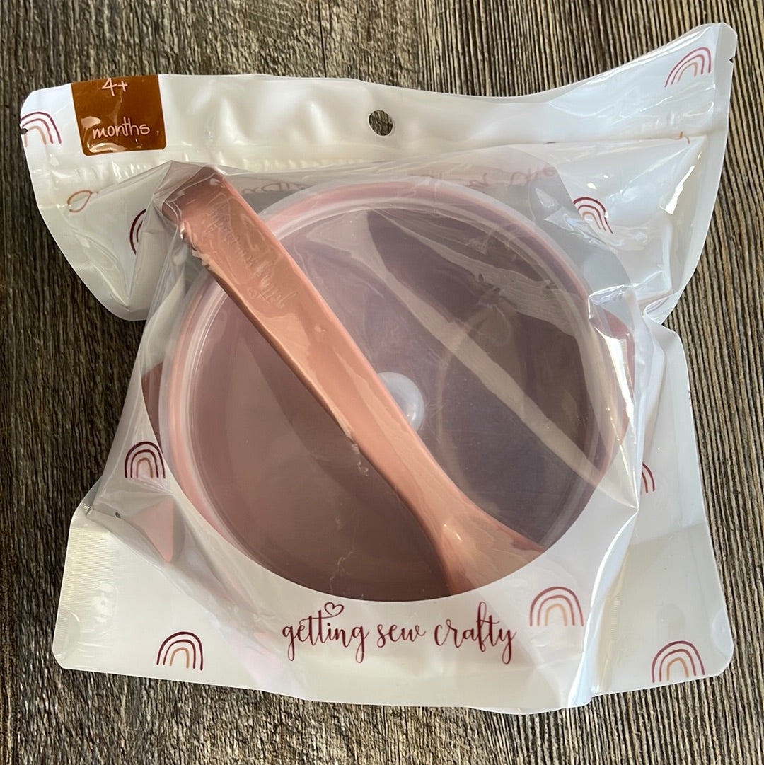 Getting Sew Crafty gift silicone bowl, lid and spoon set