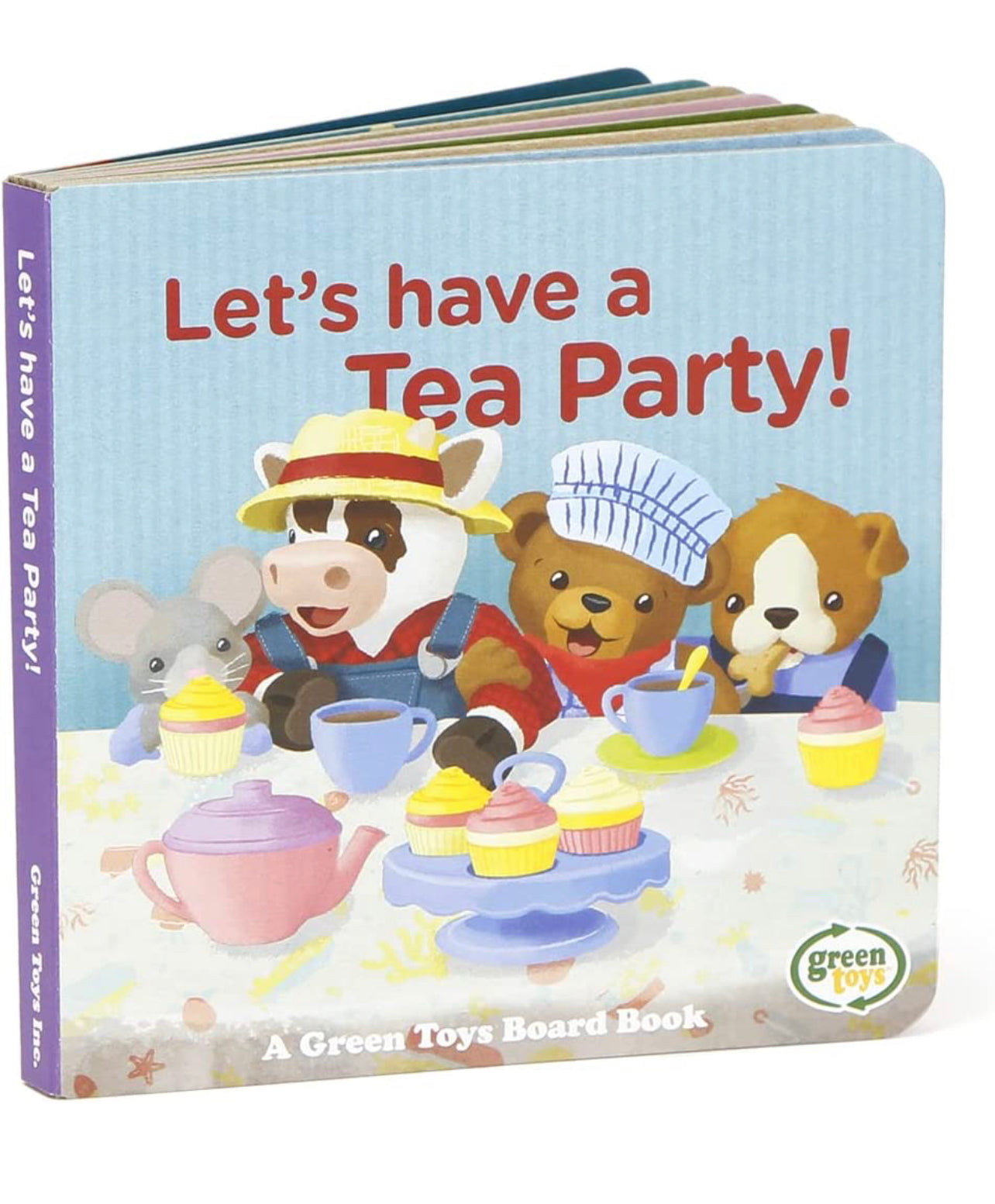 Green toys tea party set and book gift