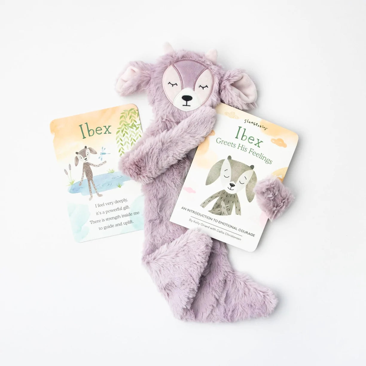 Slumberkins ibex book and lovey set baby toddler child gift