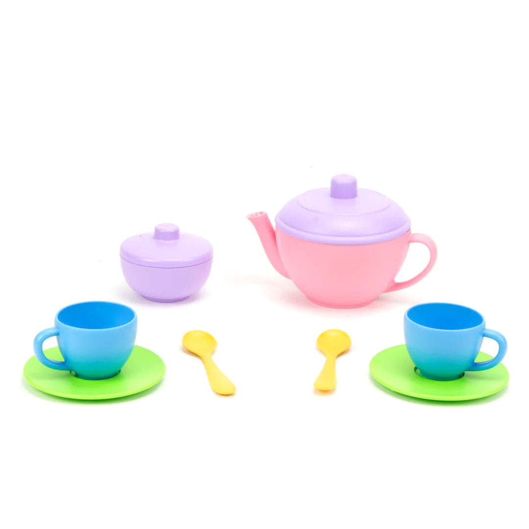 Green toys tea party set and book gift