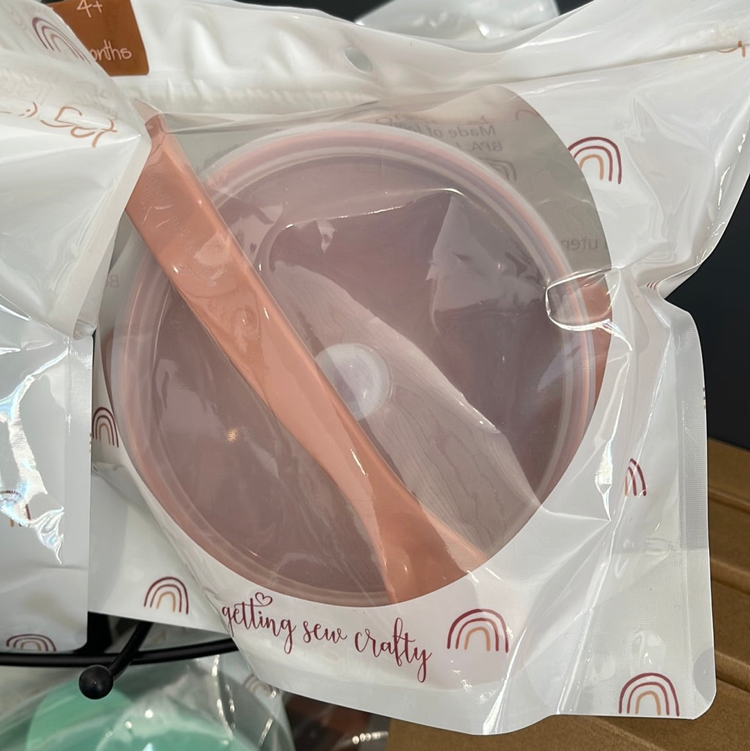 Getting Sew Crafty gift silicone bowl, lid and spoon set