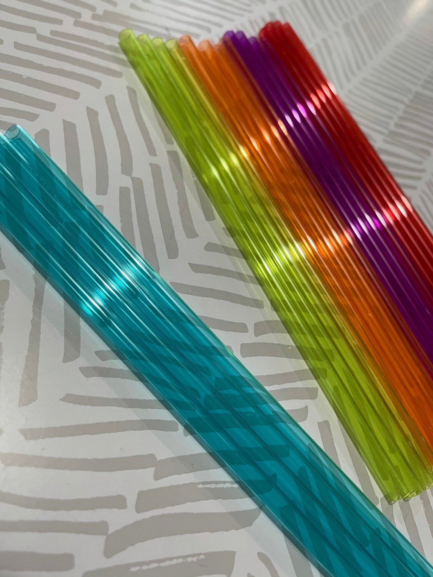 Joie Rainbow Plastic Straws - replacement straws for Roadie Tumblers reusable PET-G & BPA free retail swag