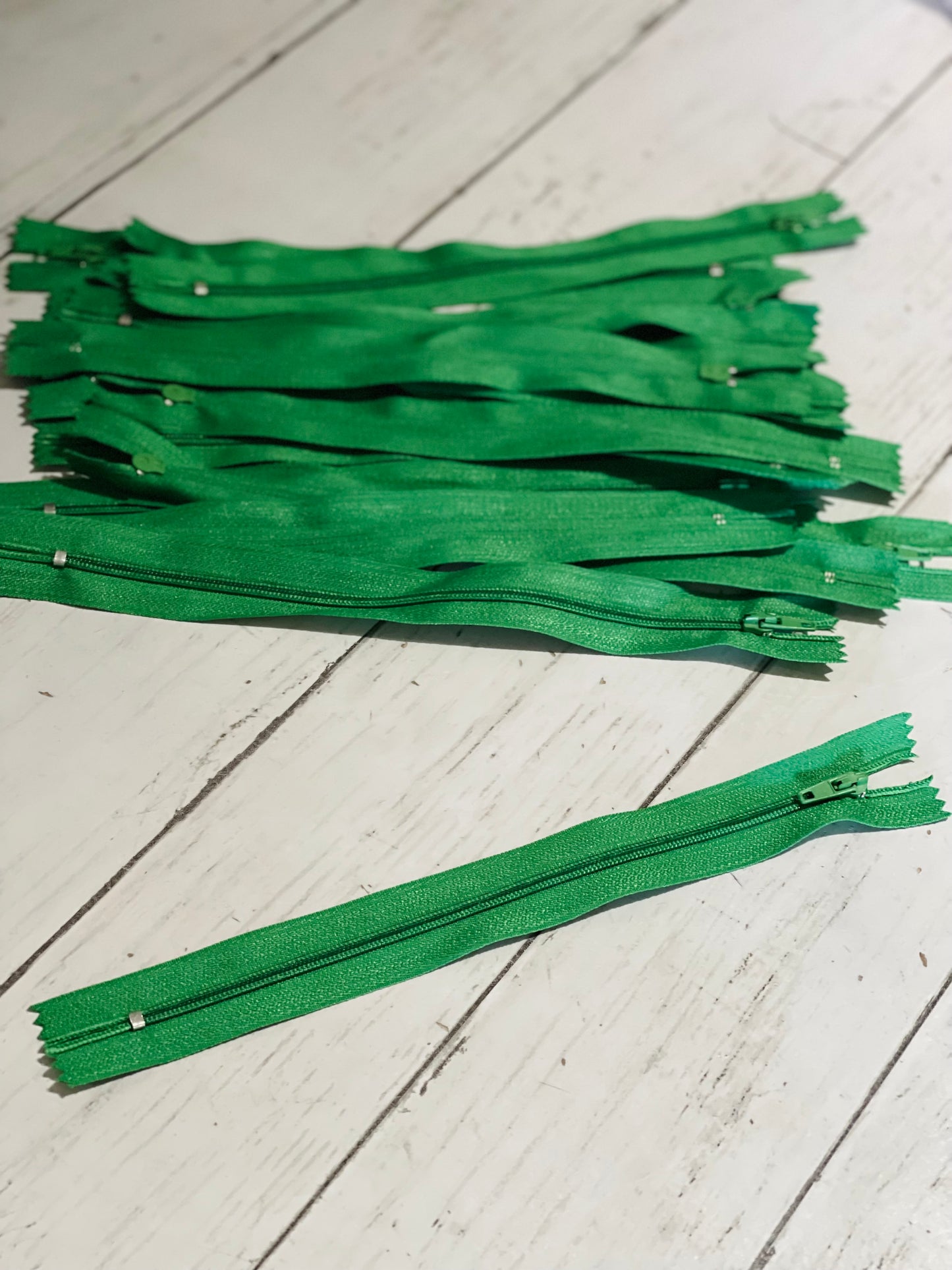 Grass Green Nylon zipper - 8” - retail stock