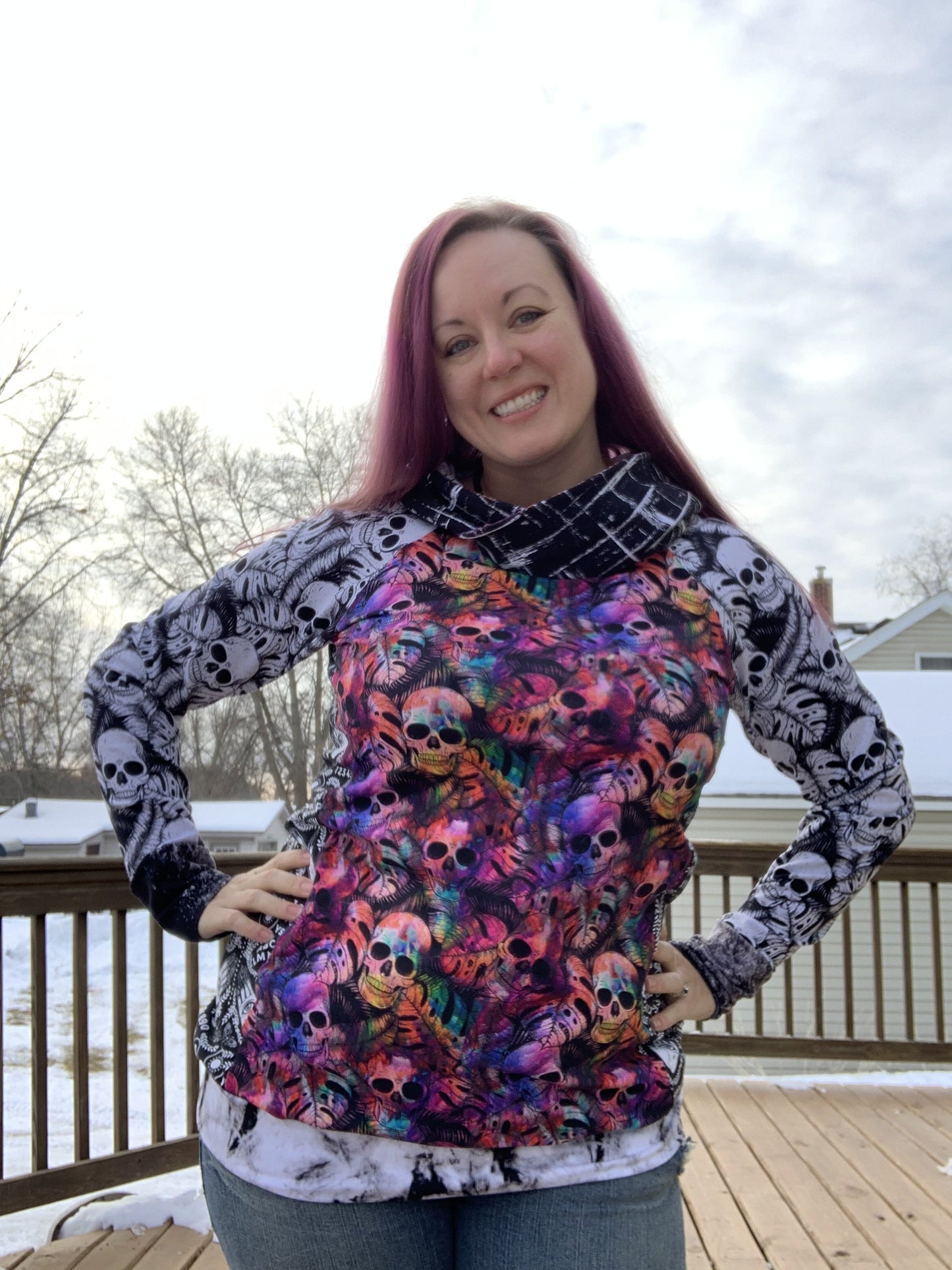 Cotton Lycra - Round FF - all main prints and FH sets are listed here - monstera skulls, powder rainbow, neutral skulls, hearts, rainbows and more! Retail