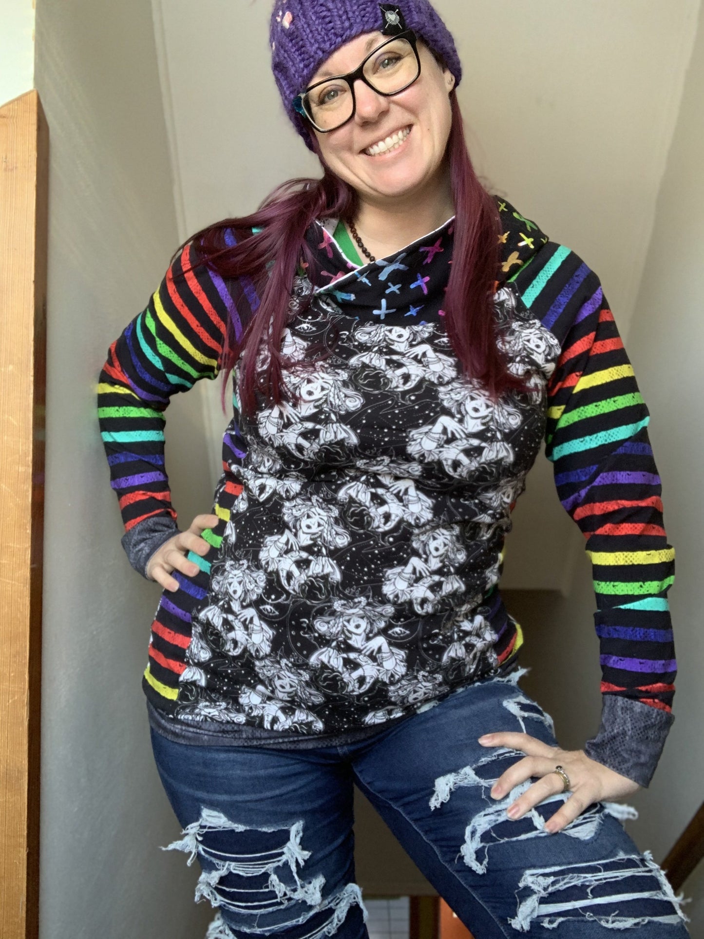 Athletic Sport Lycra - Round FF - all main prints and FH sets are listed here - monstera skulls, powder rainbow, neutral skulls, hearts, rainbows and more! Retail