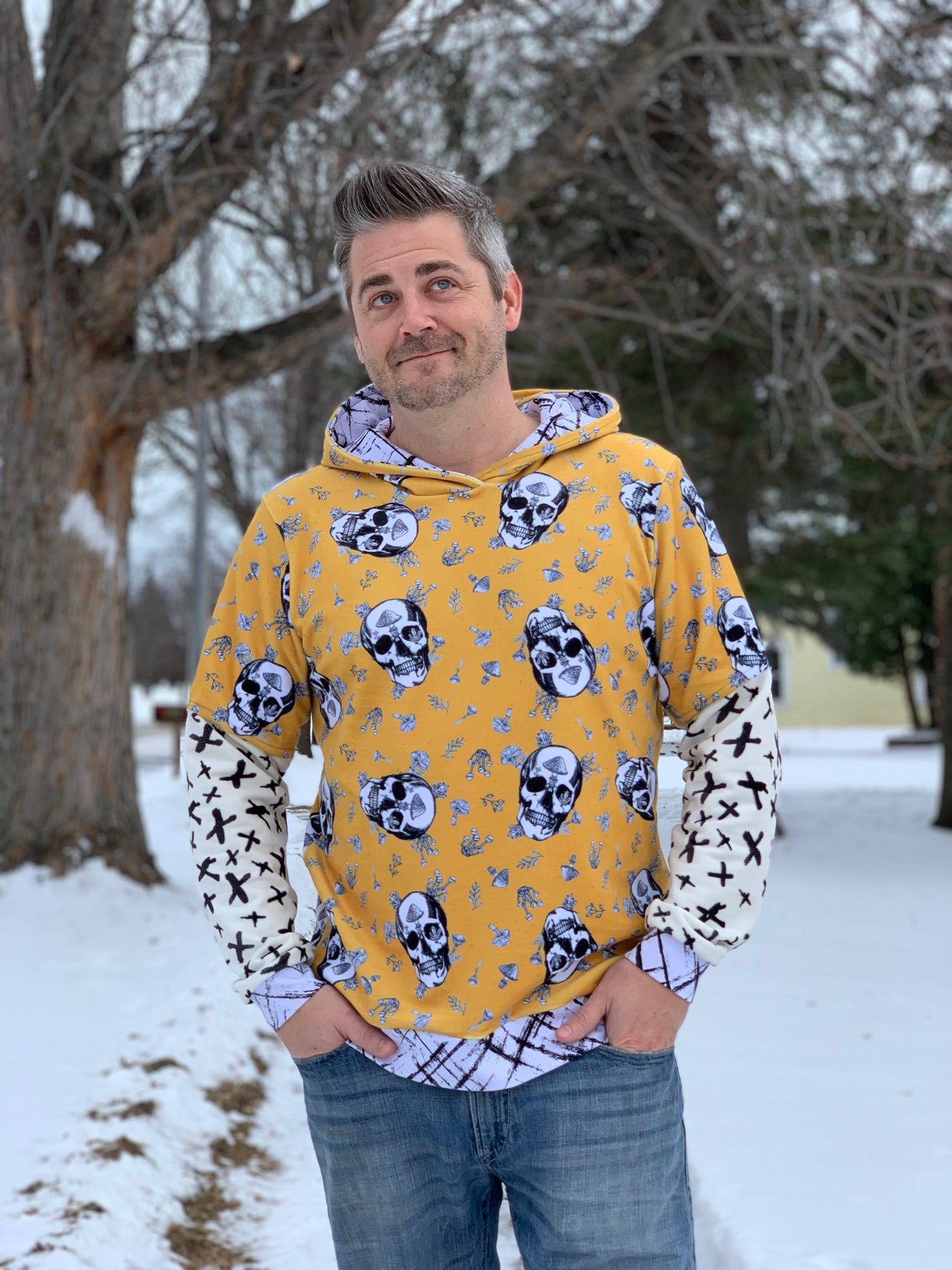 Athletic Sport Lycra - Round OO - Skulls & Shrooms, Magical Forest, New Wilderness & Hedgies - Fabric Retail
