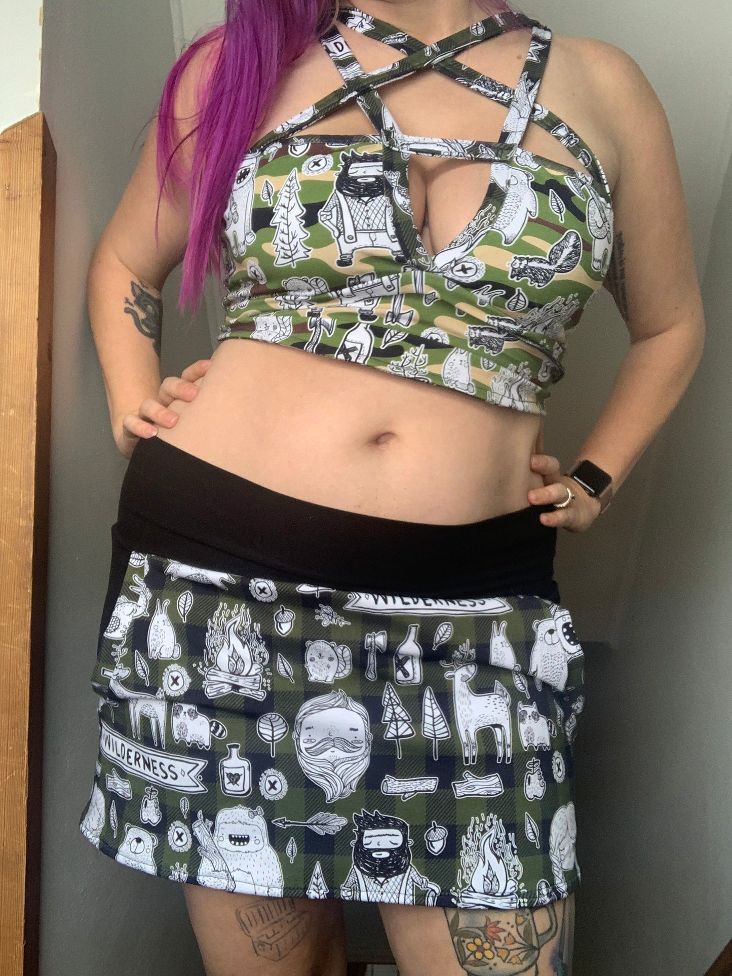 Poly Rib Knit - Round OO - Skulls & Shrooms, Magical Forest, New Wilderness & Hedgies - Fabric retail