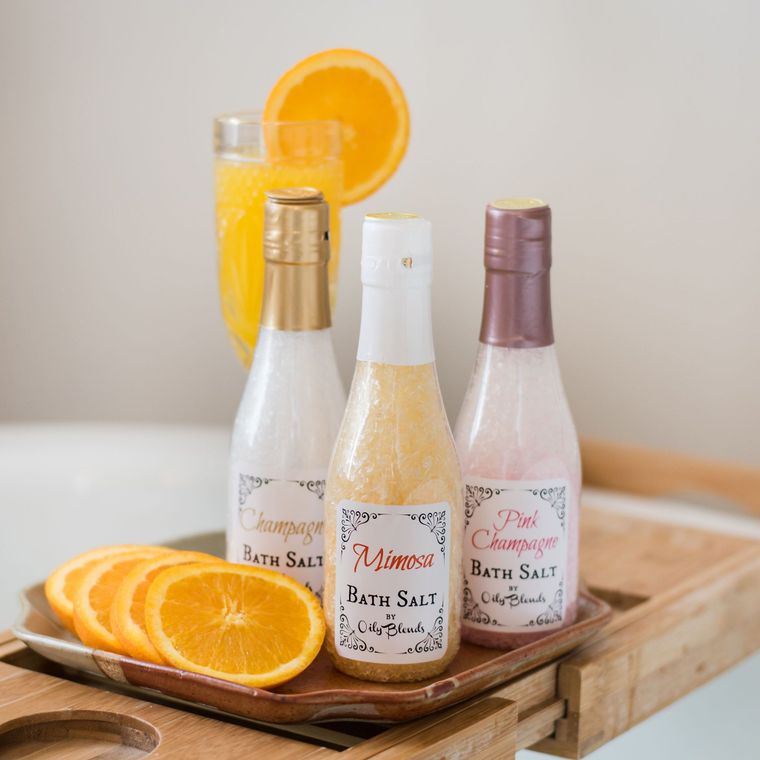 Wine Scented Bath Salts Gift by Oily Blends LLC - choice of scent Merlot or Cabernet