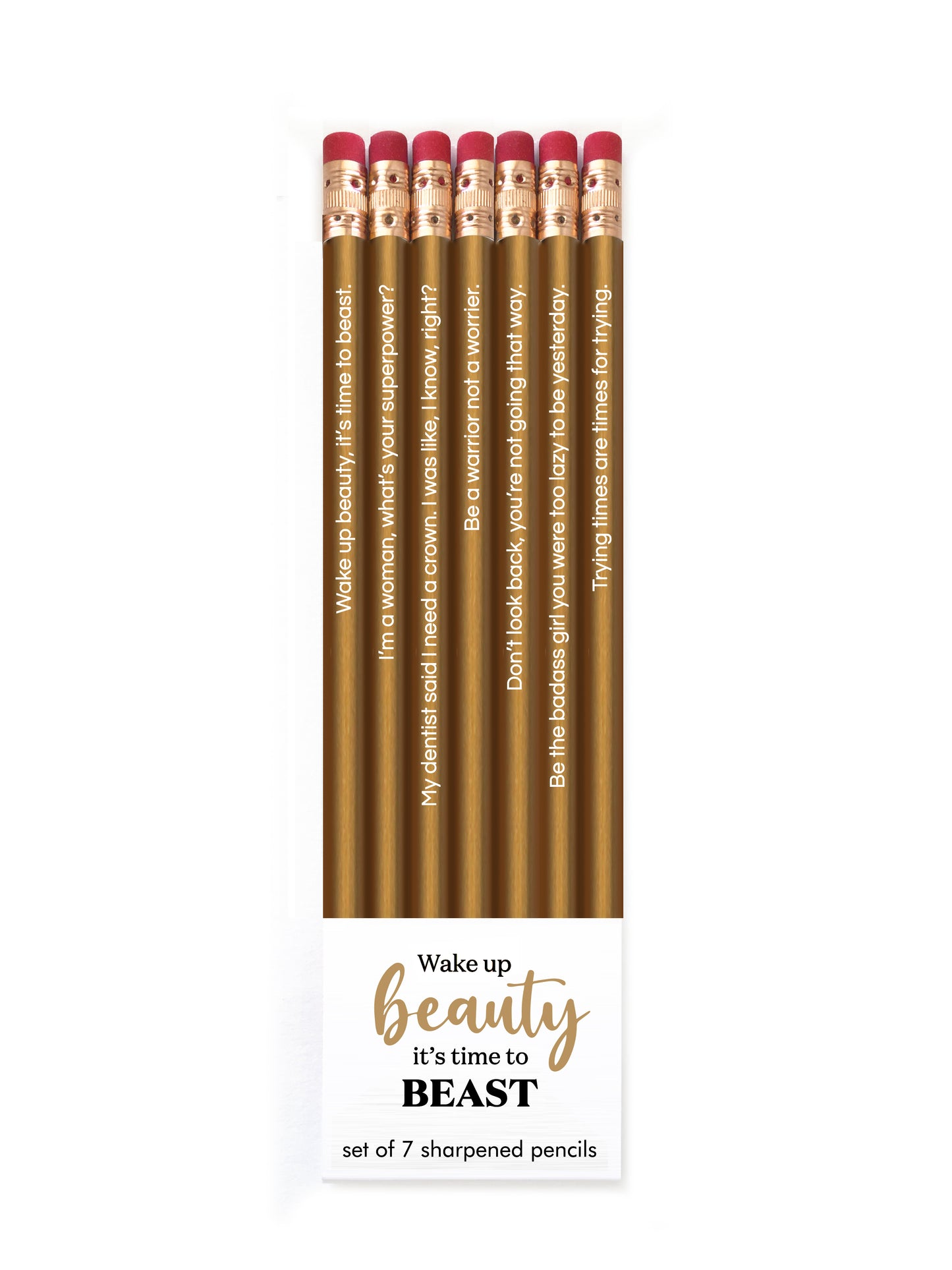 WAKE UP BEAUTY PENCIL SET by SNIFTY stationary gift