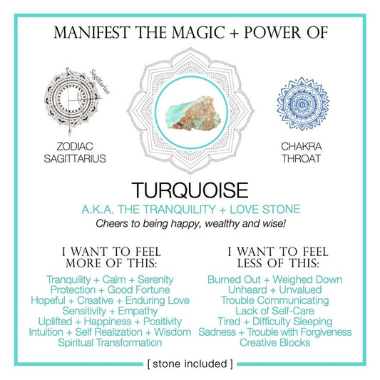 Manifest The Magic + Power of Your Crystal Turquoise by Warm Human - crystals gift