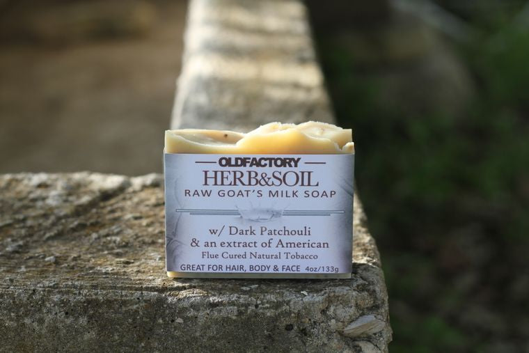 Herb & Soil Goats Milk Soap by Old Factory Soap gift