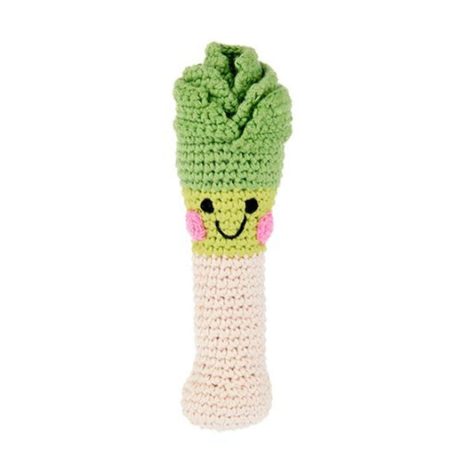 Friendly Leek Rattle by Pebble - Baby Gift