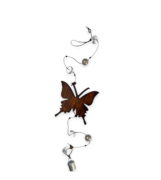 Butterfly wind chime beads garden gifts outdoor lovers patio decorations door hanger mobile USA eco by Whimsies USA gift
