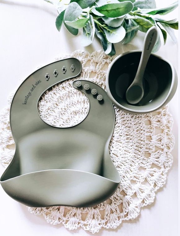 Baby Tableware Set (Sage) by Heritage and Vine gift