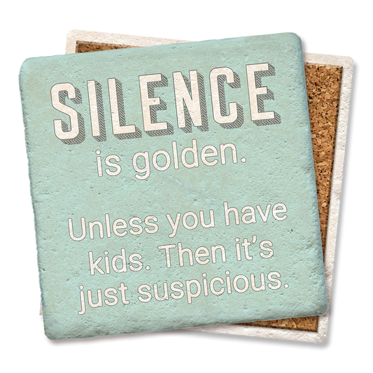 Drink Coaster SILENCE is golden. Coaster by Tipsy Coasters RBD Swag