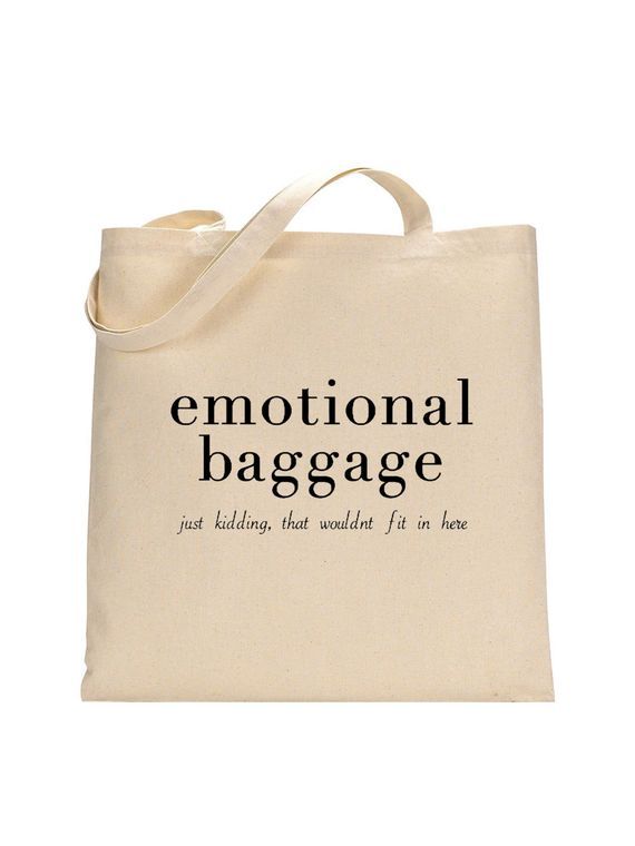 Emotional Baggage Canvas Tote by Harper Leigh Designs