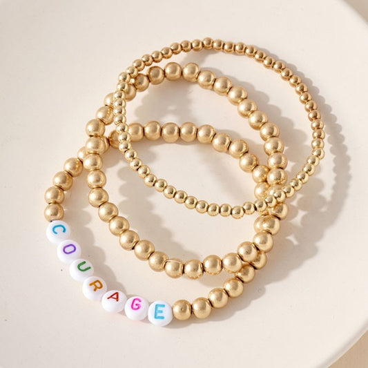 WG  COURAGE Beaded Bracelet Set by Avenue Zoe gift