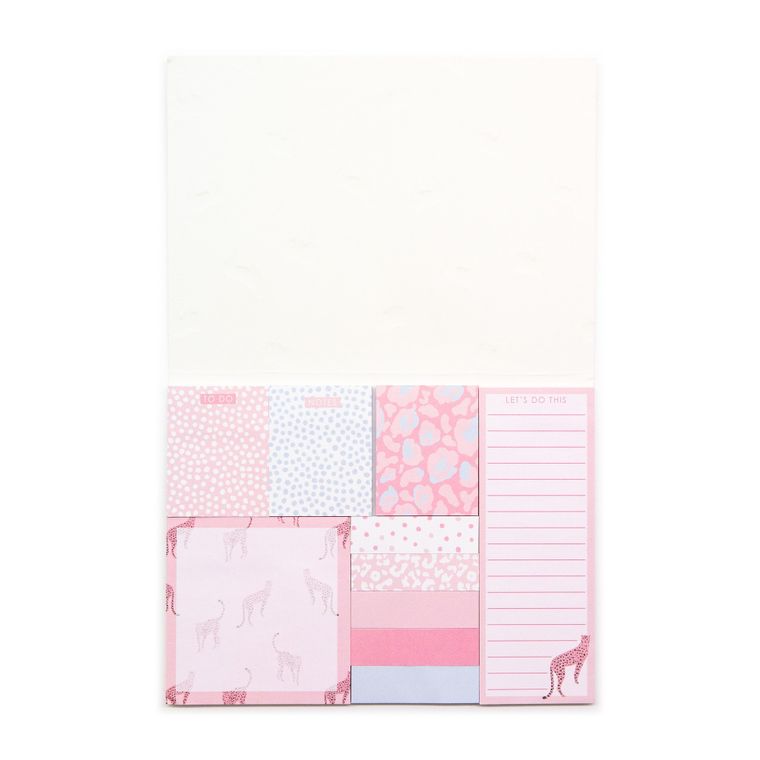Pink Leopard Sticky Note Set Gift
