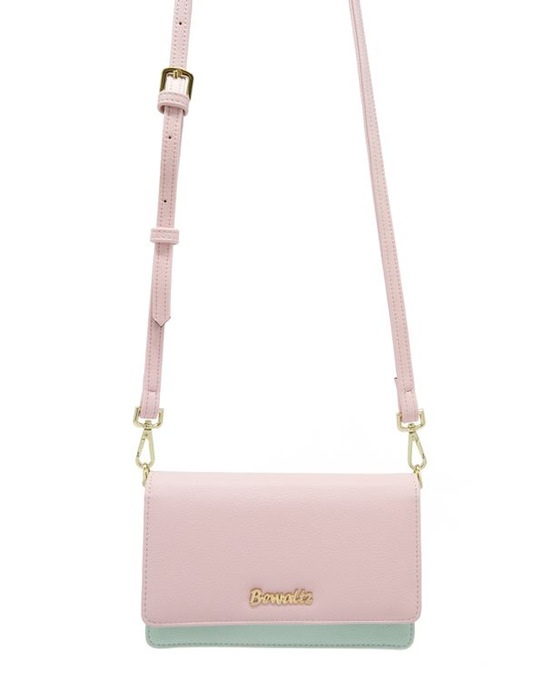 Bella Crossbody Phone Wallet Light Pink & Mint Gift