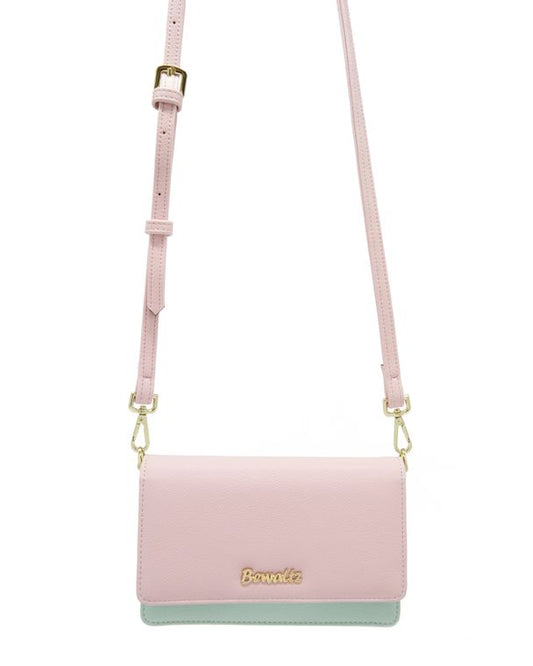 Bella Crossbody Phone Wallet Light Pink & Mint Gift