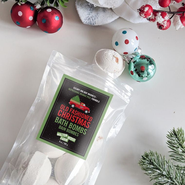 Old Fashioned Christmas Bath Bombs gift self care