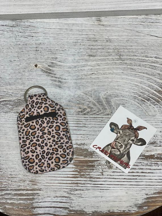 Small Leopard Neoprene Hand Sanitizer Holders by Crazy Heifers Wholesale, LLC