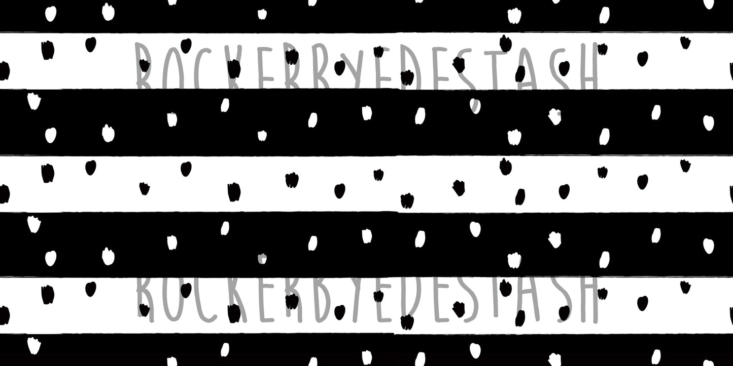 French Terry ACCENT prints - Retail -  1 yard per quantity Coordinate designs Black and white