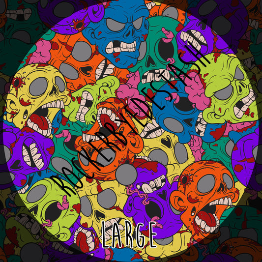 Minky - Round JJ Preorder - Halloween Prints - Zombies, Bats, and more