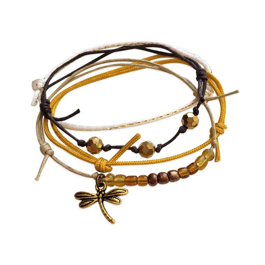 Dragonfly Bracelets - 4 Piece Charm Bracelet Pack by O Yeah Gifts