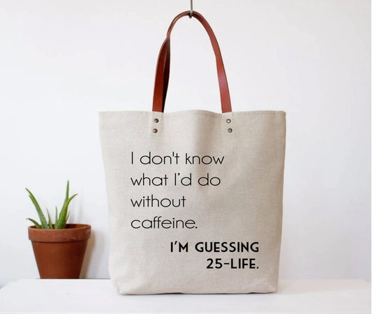 Caffeine Tote Bag by Fun Club gift coffee