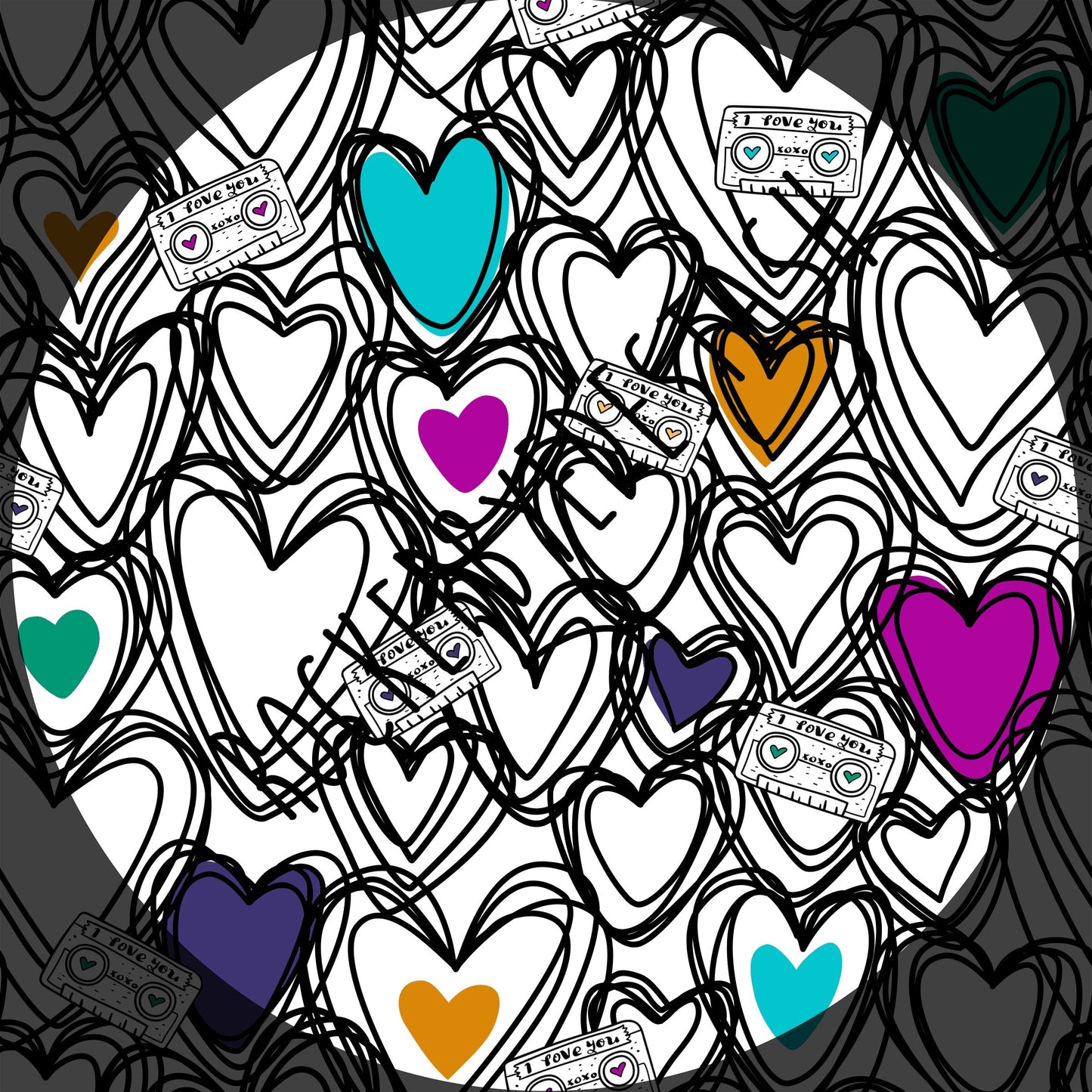 Bamboo Lycra - Round FF - all main prints and FH sets are listed here - monstera skulls, powder rainbow, neutral skulls, hearts, rainbows and more! Retail