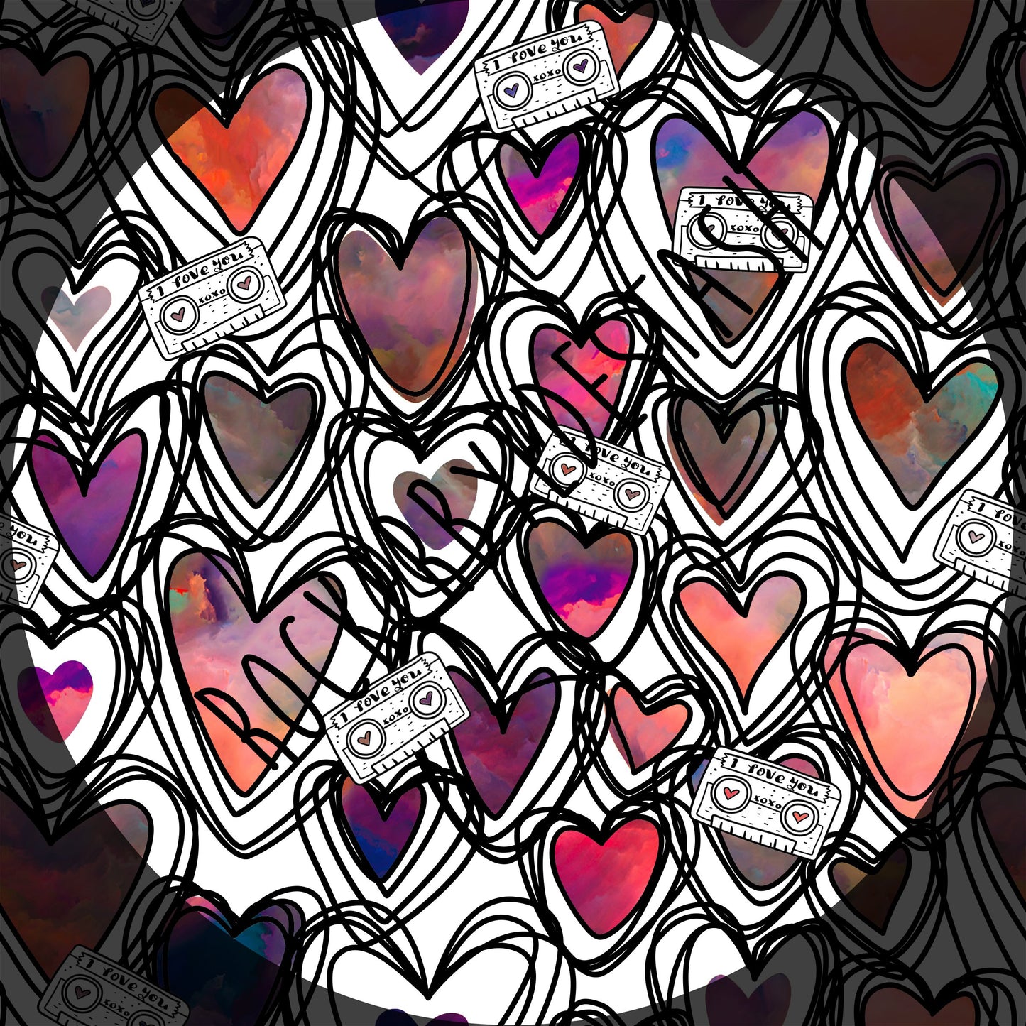 Athletic Sport Lycra - Round FF - all main prints and FH sets are listed here - monstera skulls, powder rainbow, neutral skulls, hearts, rainbows and more! Retail