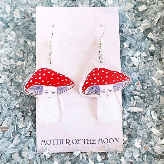 Mushroom Lady Earrings by Mother of the Moon