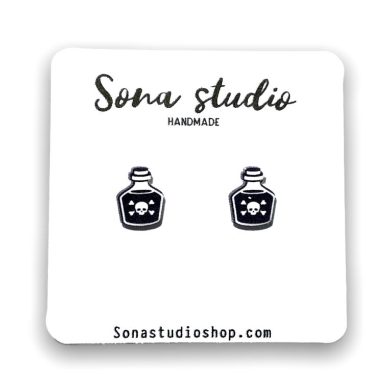 Poison Bottle Earrings  by Sona Studio - earring gift jewelry
