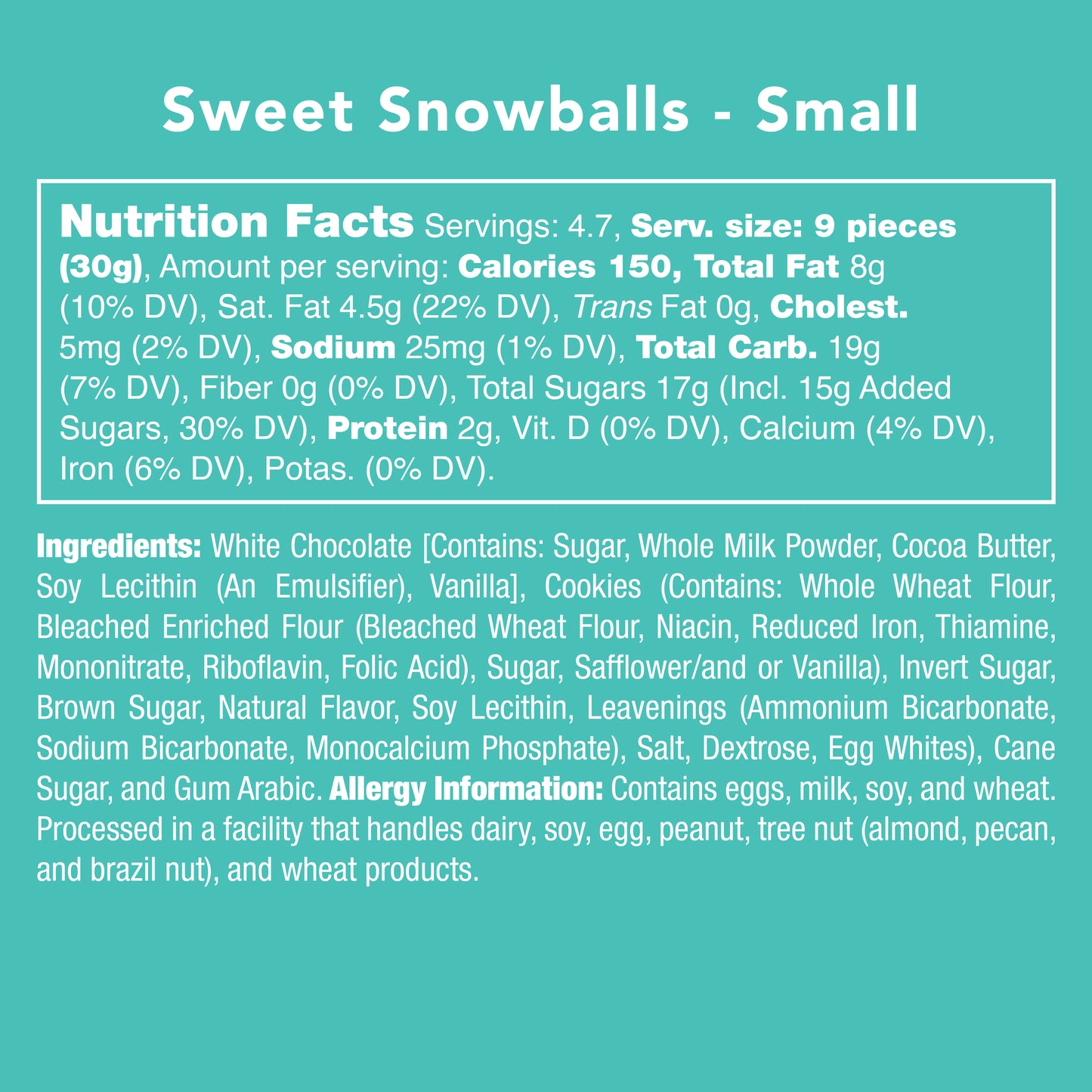 Sweet Snowballs - retail swag candy