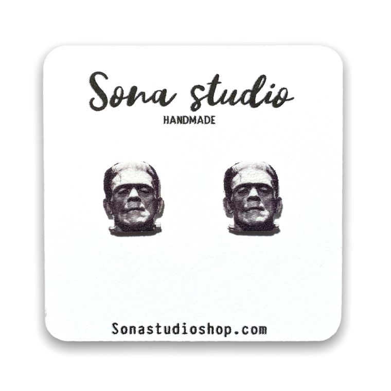 Frankenstein’s Monster Earrings by Sona Studio - jewelry