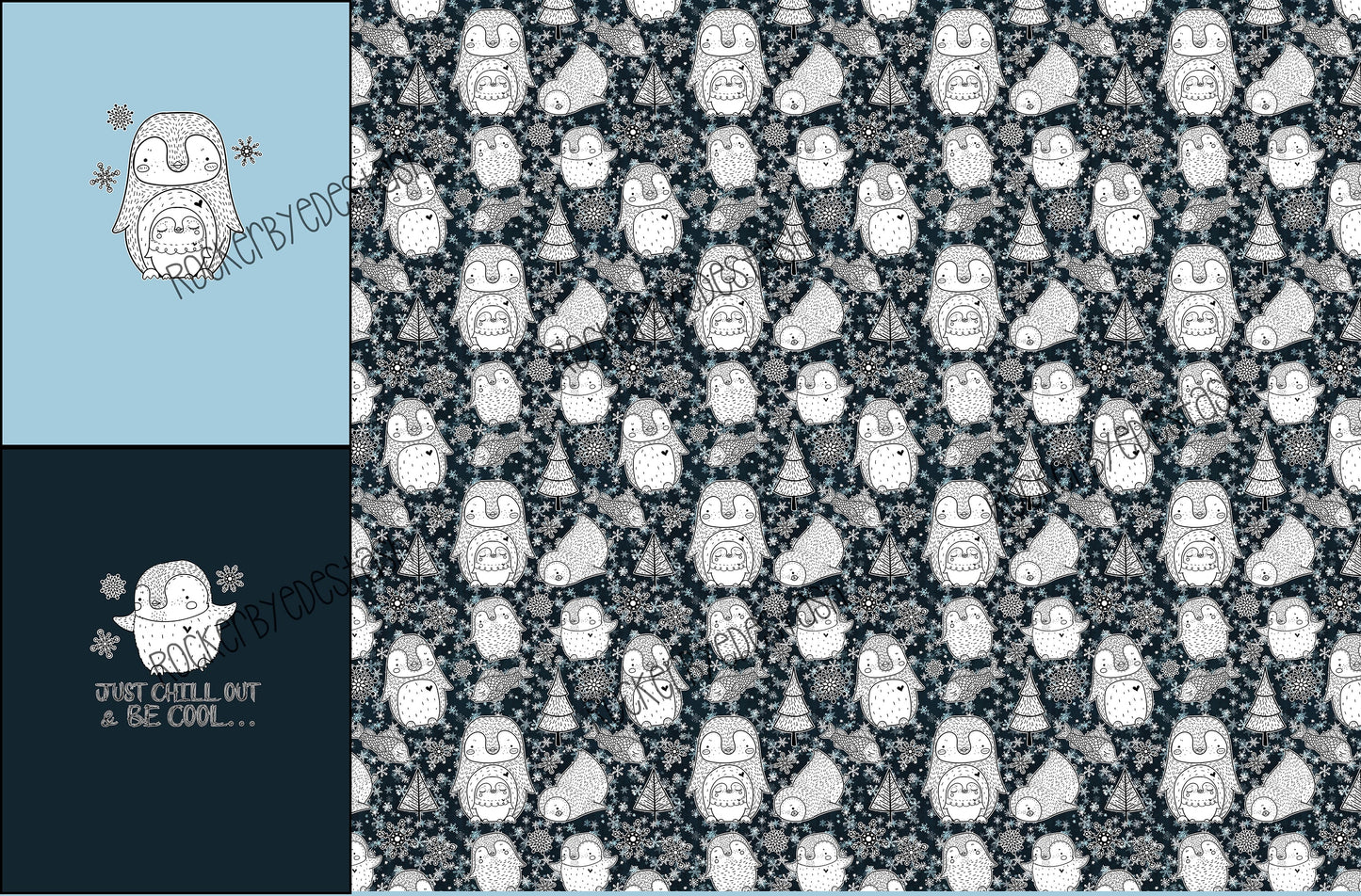 Cotton Lycra Holiday Print Panel Sets - Retail Round TT - Multiple sets designs listed here