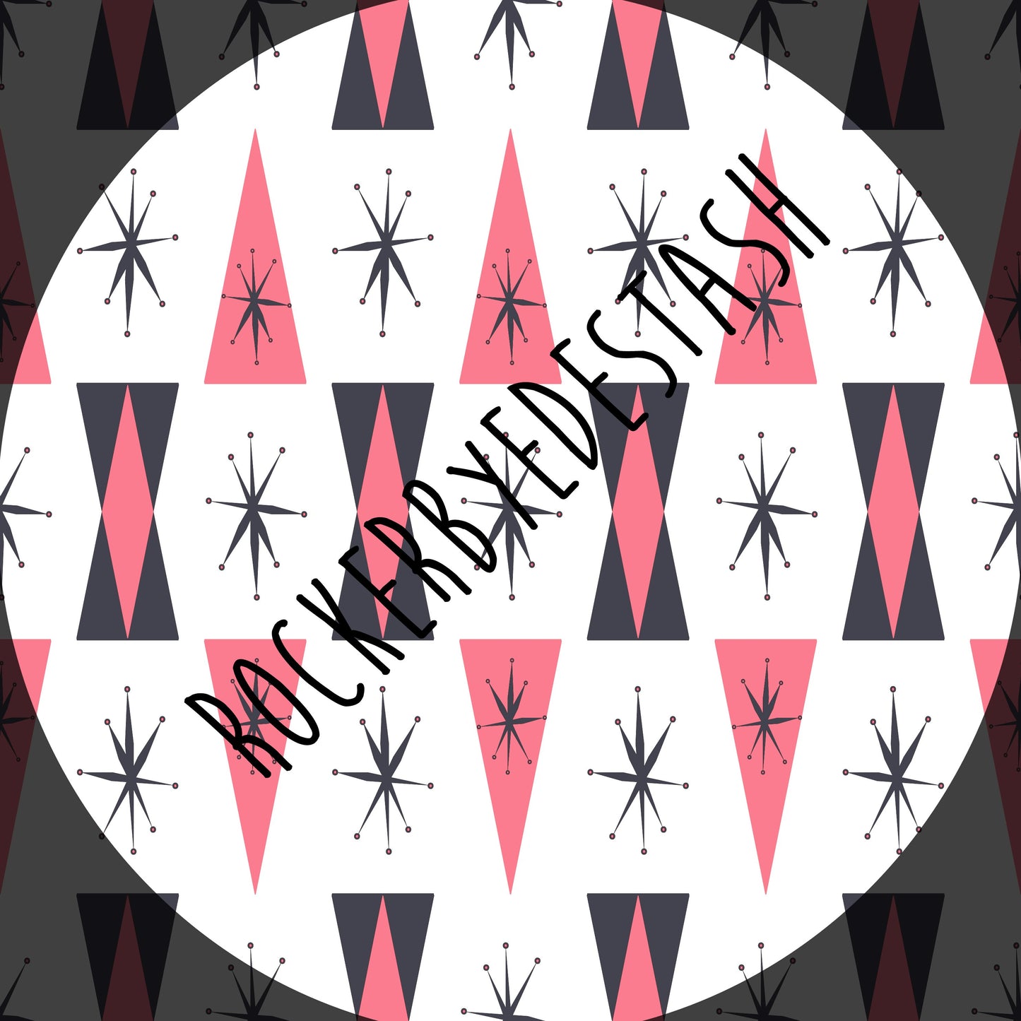 Bamboo Lycra Fabric - Retail - Round GG - Retro Flash Round