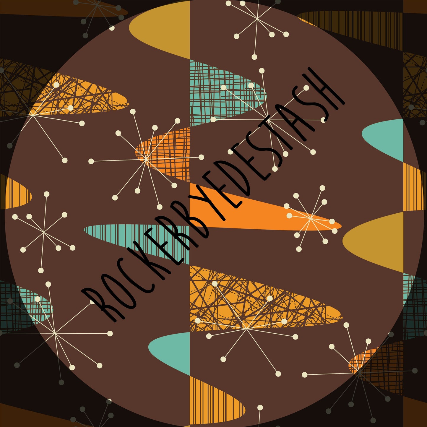 Minky Fabric - Retail - Round GG - Retro Flash Round