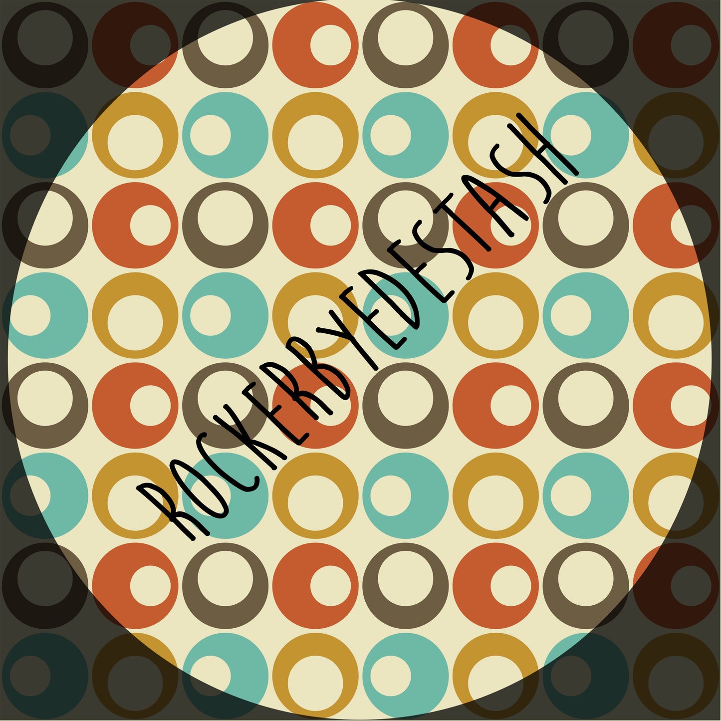 Bamboo Lycra Fabric - Retail - Round GG - Retro Flash Round