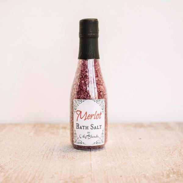 Wine Scented Bath Salts Gift by Oily Blends LLC - choice of scent Merlot or Cabernet